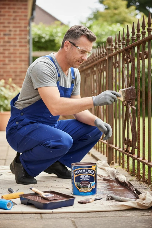 Hammerite Çekiçlenmiş Metal Boyası 0,75 lt Pürüzsüz Koyu Kahverengi