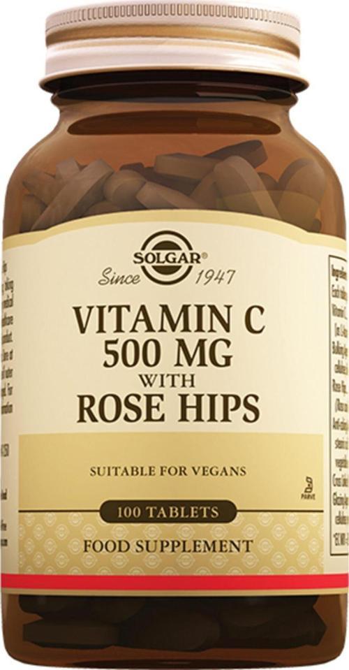 Vitamin C With Rose Hips 500 Mg 100 Tablet