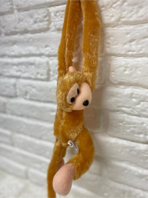 Peluş Sarılan Tatlı Sesli Çığlık Atan Maymun 50cm