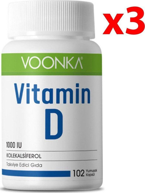 Voonka Vitamin D 1000 Iu 102 Kapsül - 3 Adet