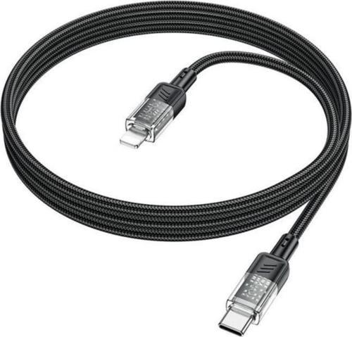 Transparan Super Şarj 27W Type-C to İphone Şarj Kablosu İphone 11 12 13 14 Pro Max Şarj Kablo