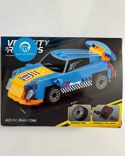 Araba Lego 63 Parça Mavili Sarılı Renkli