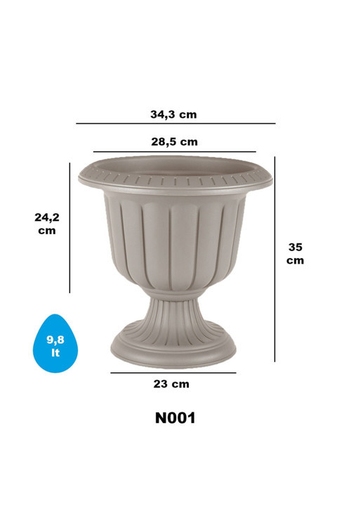 Nergiz Saksı 9,8 Lt Renk : Mocha No : 1