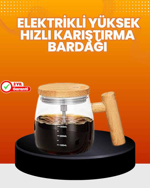 ® Isıtıcılı Manyetik Karıştırıcı Kupa – 400 ml C Tipi Şarjlı Akıllı Tasarım