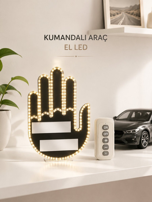 Aracınız İçin Eğlenceli ve Güvenli İletişim: LED Jest Lambası Uzaktan Kuman - HEPIDE9198-8