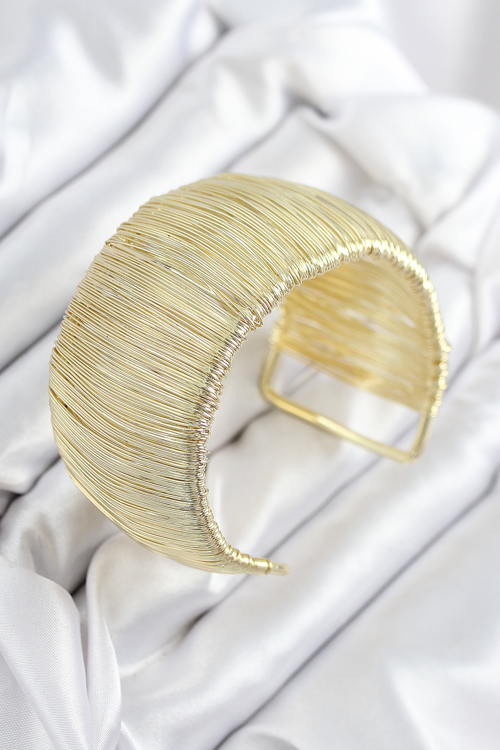 Pirinç Tel Sarma Model Gold Renk Kadın Bileklilk 5886 - HEPIDE8708-4670