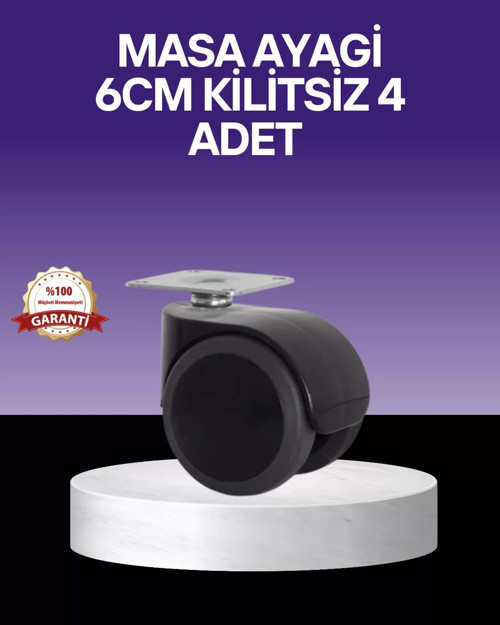 ® Çok Amaçlı Kilitsiz Masa Ayağı Tekerleği 6 cm