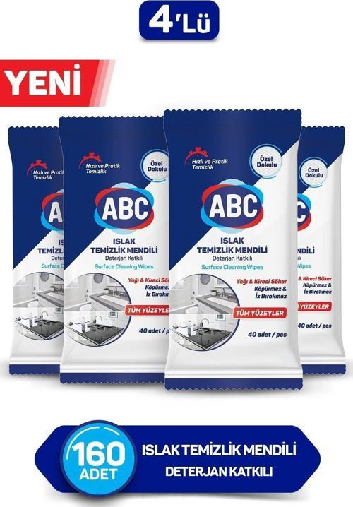 Islak Temizlik Mendili 4'lü 160 Yaprak