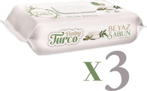 90 Lı Beyaz Sabun Kokulu Islak Havlu 3 Lü Set