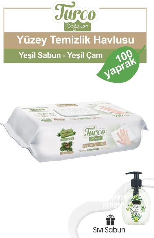 Pratik Yüzey Temizlik Havlusu 100 adet - Klor Paraben Sls İçermez