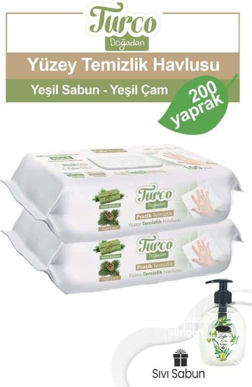 Pratik Yüzey Temizlik Havlusu 2x 100 adet - Klor Paraben Sls İçermez