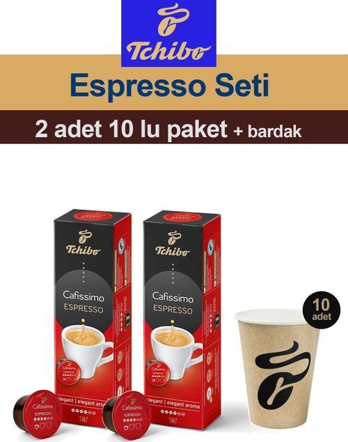Cafissimo Espresso Elegent Aroma 2x10 Adet Kapsül Kahve Bardak