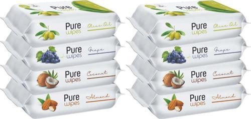 Wipes Islak Havlu Mendil 50 Yaprak 8 Li Set (400 YAPRAK) (MEYVELİ)