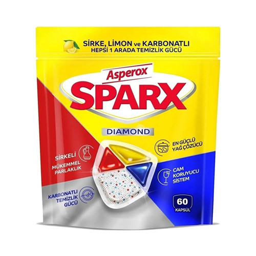 Sparx Bulaşık Makinesi Tableti 60'lı Uzun Ömürlü Kullanım ve Mükemmel Temizlik Gücü