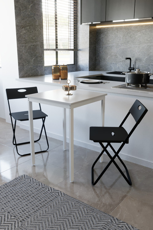 Balkon Bahçe Mutfak 3' Lü Bistro Set Masa Sandalye Takımı