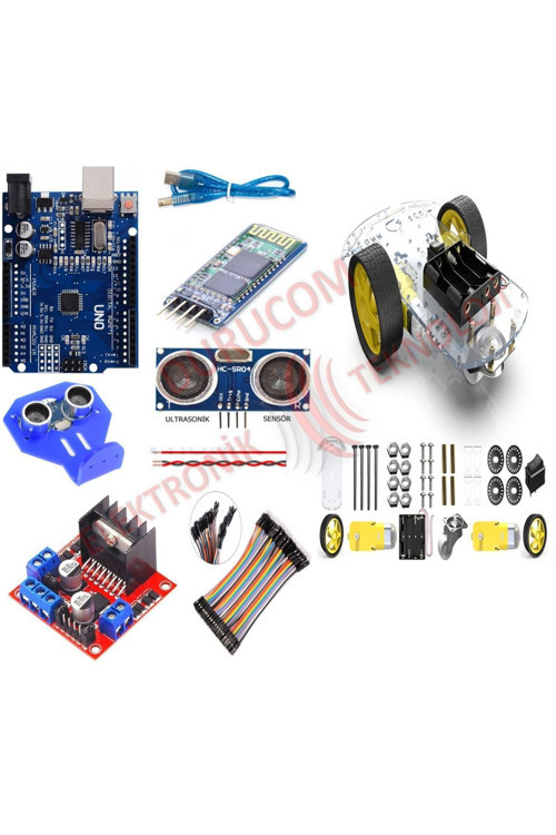 Bluetooth Robot Araba Kiti 2wd Araba Robot Seti