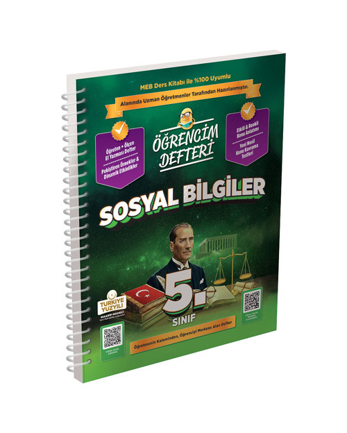 Murat Yayınları 5.Sınıf Sosyal Bilgiler Öğrencim Defteri
