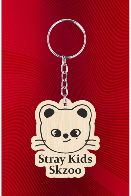 skzoo stray Kids jiniret ahşap anahtarlık çanta süsü