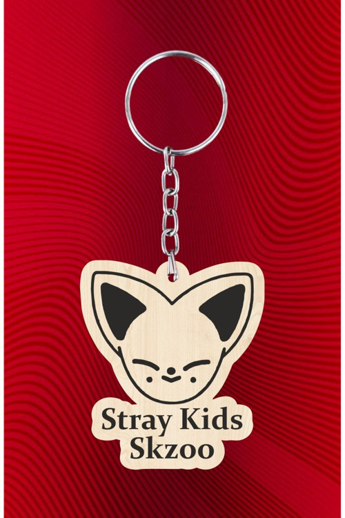 Skzoo stray Kids foxi.ny ahşap anahtarlık çanta aksesuar süsü