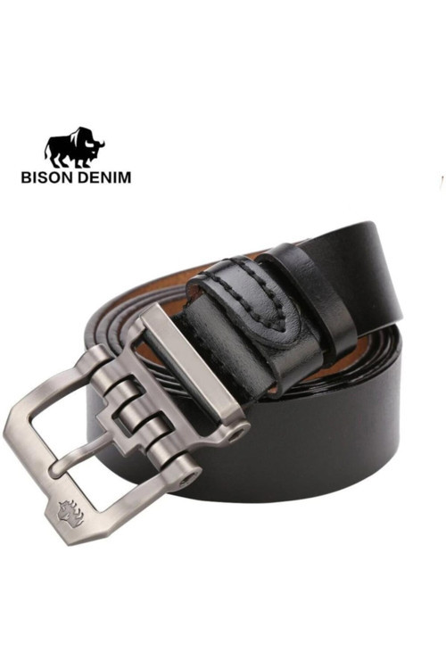 Süpriz Hediyeli Bison Denim Hakiki Deri Erkek Bel Kemeri