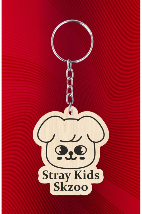 Skzoo stray Kids puppym ahşap anahtarlık çanta süsü aksesuar