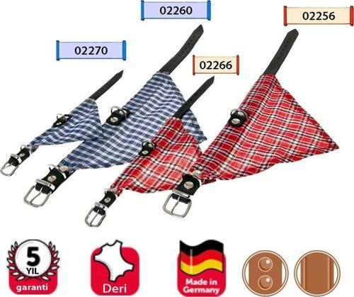 Deri Bandanalı Boyun Tasması 27Cm Kırmızı