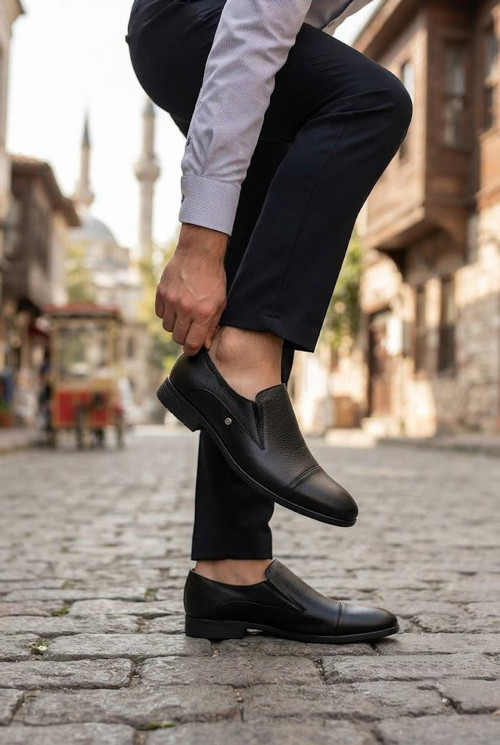 42110-2 Marutti Kumaş Ve Takım Ayakkabısı Klasik Hakiki Deri Erkek Ayakkabı
