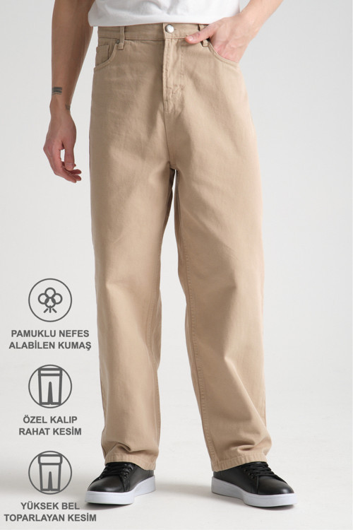 Canvas Pamuk Baggy Pantolon