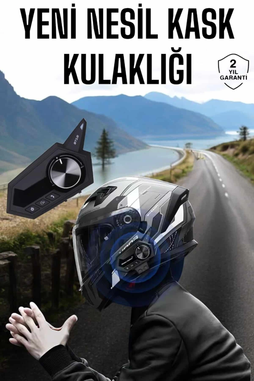 zeyta12 Intercom Kask Kulaklığı Anc Özelliği Yüksek Ses Kaliteli Bluetooth Kulaklık zeytan45