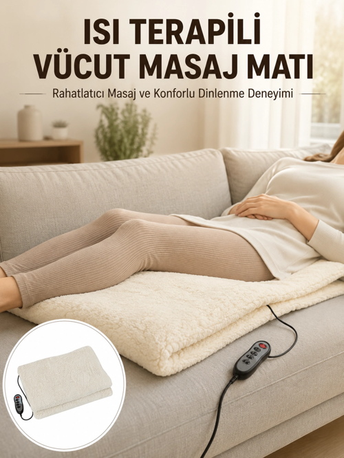 zeyta12 Vücut Masaj Matı Isı Terapili Ve Çok Bölgeli Masaj Yeni Nesil zeytan45