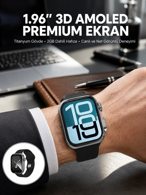 zentya4516 Mey İthalat® RS12 PRO+ 2025 Serisi Özel Üretim Full Ekranlı Akıllı Saat – Nabız