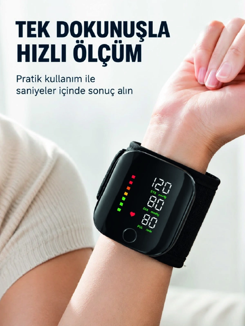 zentya4516 Mey İthalat® Bilekten Dijital Tansiyon Ölçer Geniş Ekran ve Kolay Okunabilir Göster
