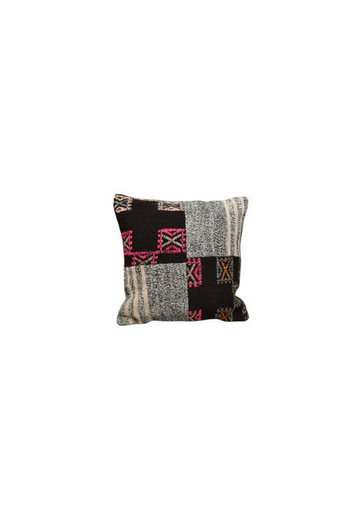 Yeni El Dokuma Patchwork Kırkyama Dekoratif Kilim Kırlent Yastık Kılıfı 6097