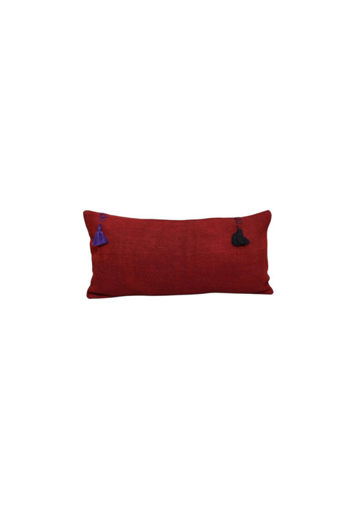 Yeni El Dokuma Dekoratif Lumbar Kilim Kırlent Yastık Kılıfı 6638