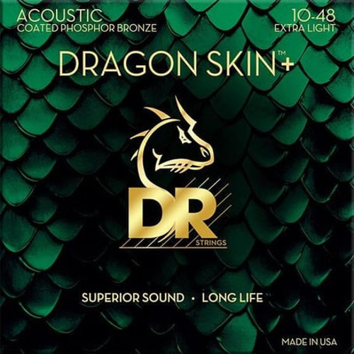 Dragon Skin+ Uzun Ömürlü Akustik Gitar 0,10 Takım Tel