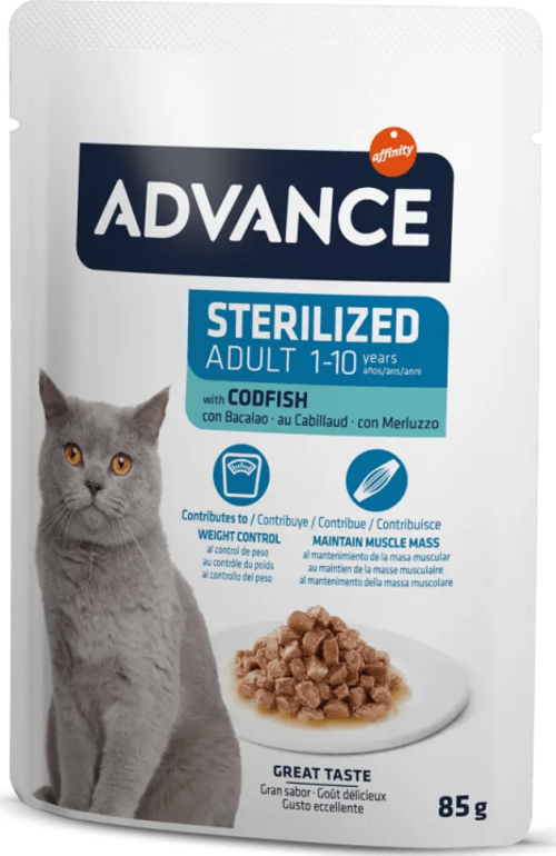 Cat Sterilized Morina Balıklı Pouch Kısırlaştırılmış Kedi Yaş Maması 85 Gr