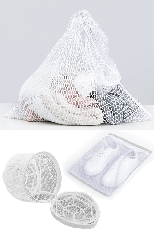 ® 3lü Yıkama File Seti - Ayakkabı Filesi-Plastik Aparatlı Sütyen Yıkama- Çamaşır Yıkama Files