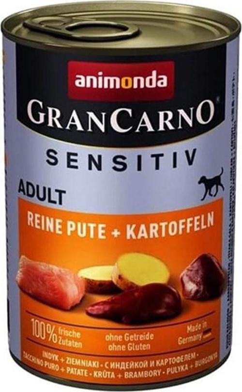 Gran Carno Sensitive Hindili Ve Patatesli Yetişkin Köpek Konservesi 400 Gr