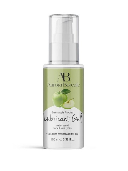 ® Aurora Boreale Yeşil Elma Aromalı Kayganlaştırıcı Jel 100 Ml (Kod:100)