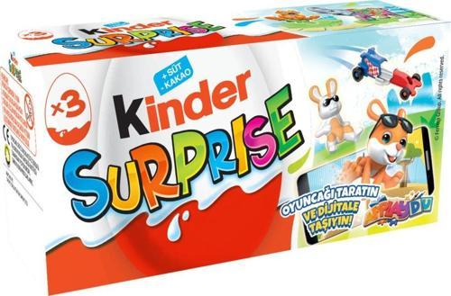 Surprise Yumurta Yeni Seri Alman Çikolatası 3 Lü 60 Gr