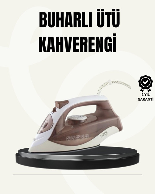 Buharlı Ütü 2200W Seramik Taban 300 ml Kahverengi Dikey Ütüleme - GGGGGG1086-5480