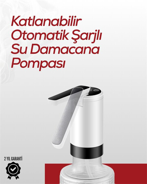 Akıllı Şarjlı Damacana Pompası Tek Tuşla Su Dolum - SL0005-0BEAE3
