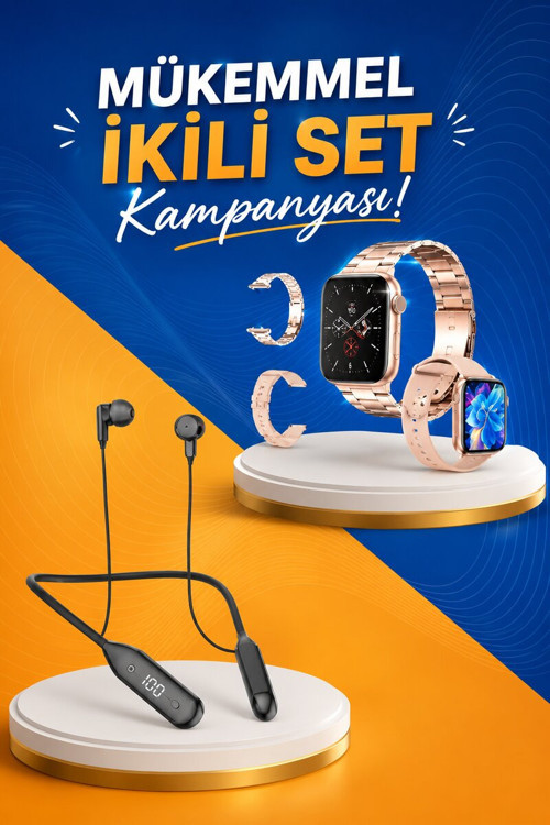 Kablolu Bluetooth Kulaklık ve Kadınlara Özel Bileklik Hediyeli Yeni Nesil Akıll? - SL0005-0CBUV