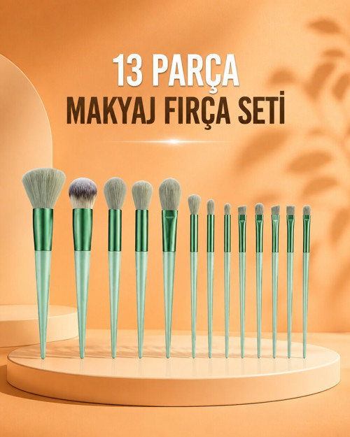 13 Parça Makyaj Fırça Seti Far Fırçası Allık Fırçası Yumuşak Uçlu - SL0005-0CC0V9