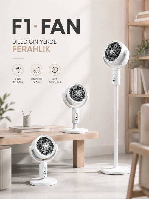 Akıllı Zamanlayıcı Özelliğiyle Enerji Tasarruflu Dikey Vantilatör - SL0005-0CBOT0