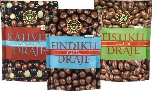 Antep Fıstıklı Draje Ve Fındıklı Draje Ve Kahveli Draje