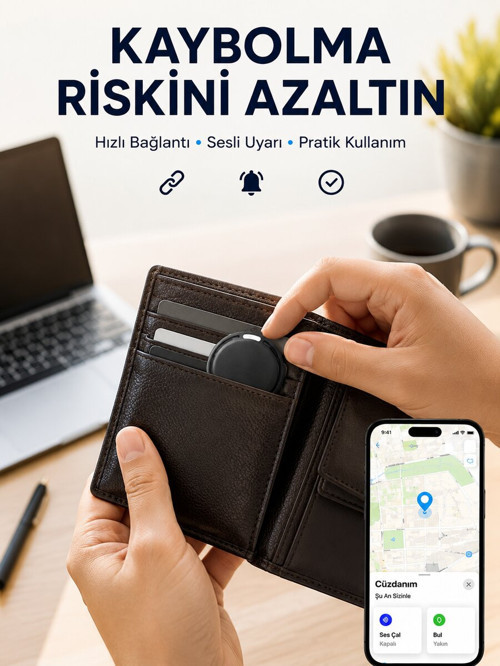 Akıllı Konum Bulucu AirTag ve Android Uyumlu Takip Cihazı - SL0005-0CBZJ1