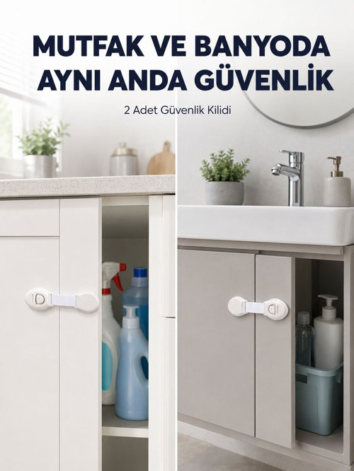 2'li Dolap ve Çekmece Güvenlik Kilidi Seti - SL0005-0CBIR2