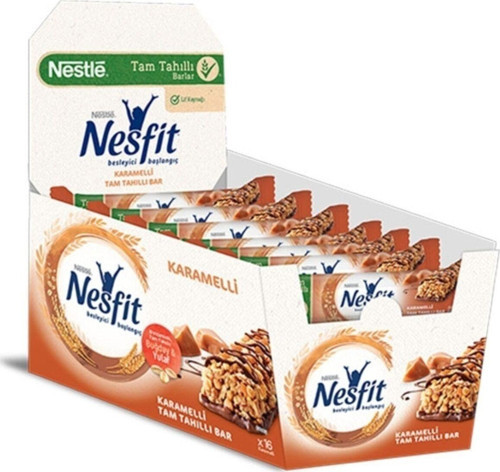 Nesfit Karamelli Tahıllı Bar 23.5 Gr X 16 Adet