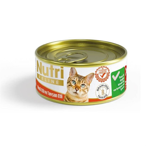 Tahılsız Hindi ve Tavşan Etli Kedi Konservesi 85 Gr